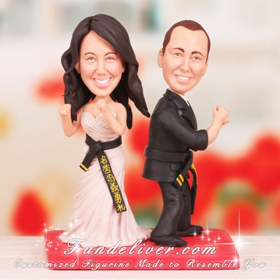 Martial Arts Artists Wedding Cake Toppers - Click Image to Close