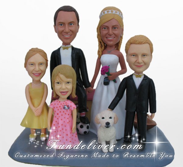 Family Wedding Cake Toppers, Family Cake Toppers - Click Image to Close