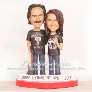 "Rock out" Stance Wedding Cake Toppers