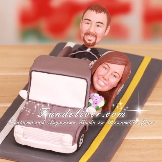 Groom Tied Down in Back of Truck Cake Toppers - Click Image to Close
