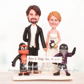 Baltimore Orioles and Ravens Football and Baseball Cake Toppers