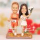 Track Runner and Cheerleader Wedding Cake Toppers