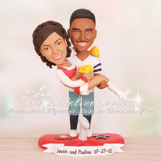 Dallas Cowboys and San Francisco 49ers Wedding Cake Toppers - Click Image to Close