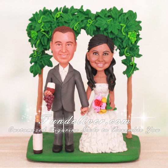 Winery Theme Vineyard Wedding Cake Toppers - Click Image to Close