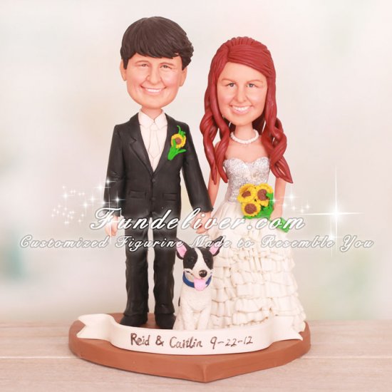 Sunflowers Theme Wedding Cake Toppers - Click Image to Close