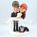 Army and Bride Wedding Toppers, Army Officer Wedding Cake Toppers