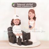 Groom Playing Xbox 360 Wedding Cake Toppers