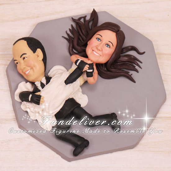 Wrestling Wedding Cake Toppers - Click Image to Close