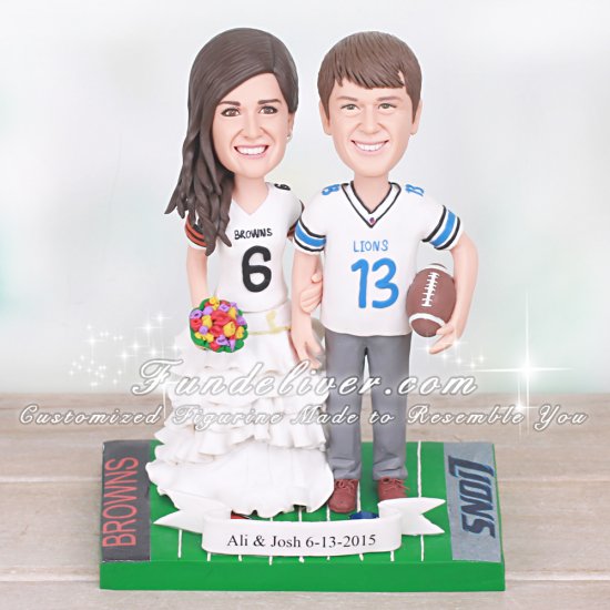 Detroit Lions and Cleveland Browns Cake Topper - Click Image to Close