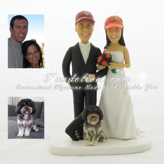 Cleveland Browns Wedding Cake Toppers, Indiana Hoosiers Cake Toppers - Click Image to Close