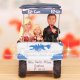 Family in Golf Cart Golf Theme Cake Toppers