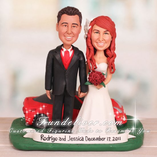 Sports Car Chevrolet Corvette Wedding Cake Toppers - Click Image to Close