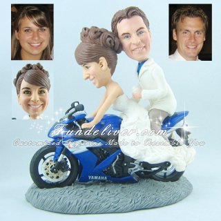 Motorcycle Wedding Cake Toppers, Motorbike Wedding Cake Toppers