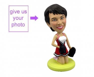 Personalized Gift - Cheerleader in Red and Black