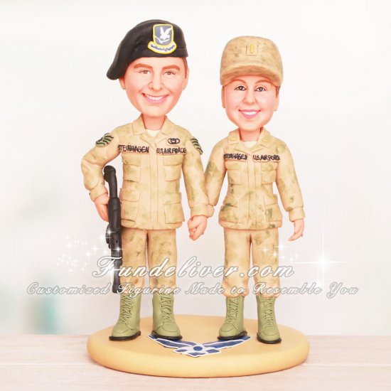 2nd Lieutenant and Staff Sergeant Wedding Cake Toppers - Click Image to Close
