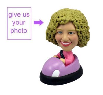 Personalized Gift - Lady in Bumper Car