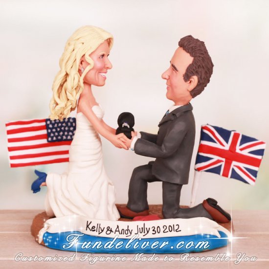 Propose on the Beach Wedding Cake Toppers - Click Image to Close