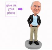 Personalized Gift - Man Figurine in Khakis