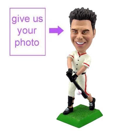 Personalized Gift - Baseball Player, Batter Figurine - Click Image to Close