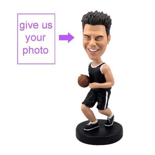 Personalized Gift - Dribbling Basketball Player Figurine - Click Image to Close
