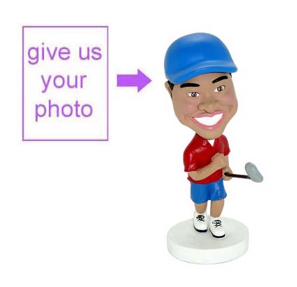 Personalized Gift - Happy Golfer Figurine - Click Image to Close
