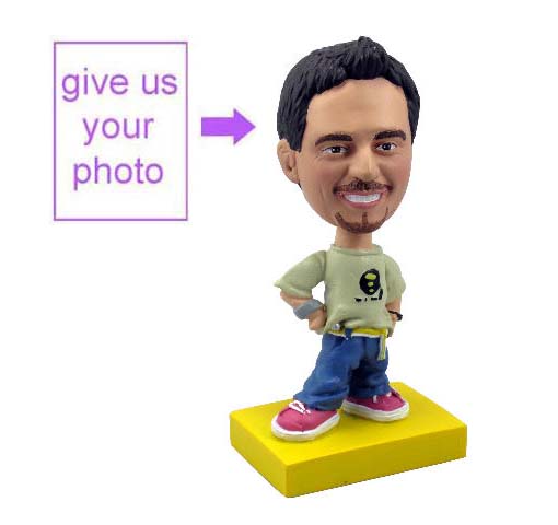 Personalized Gift - Man Figurine in Casual Wear - Click Image to Close
