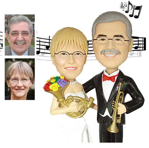 50th Anniversary Gifts, Custom 50th Music Theme Anniversary Cake Toppers - Click Image to Close